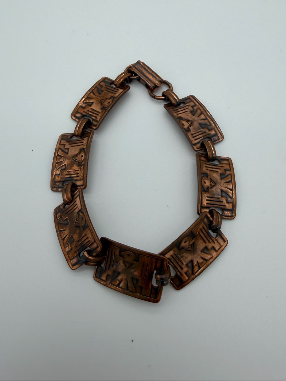 Vintage Solid Copper Thunderbird Bracelet